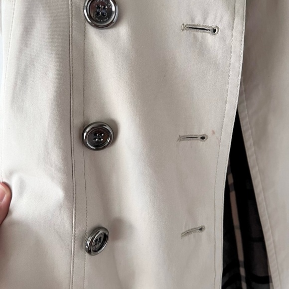 BURBERRY | Double Breasted Trench Coat Beige Cream MidLength Heritage UK 6 US 4 - Picture 10 of 16